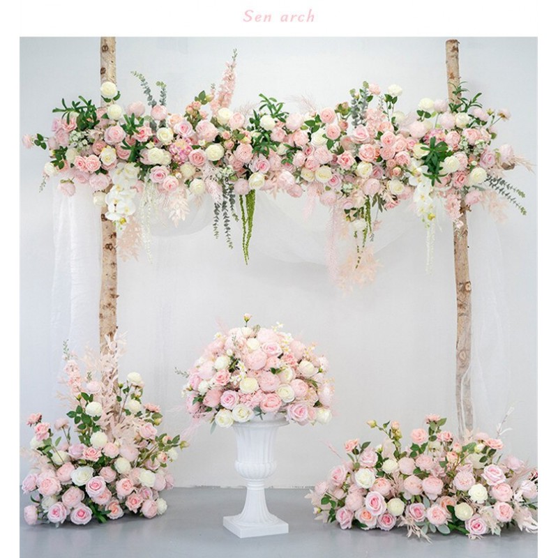 Navy Blue And Baby Pink Wedding Decorations