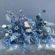 Blue Wedding Table Flowers