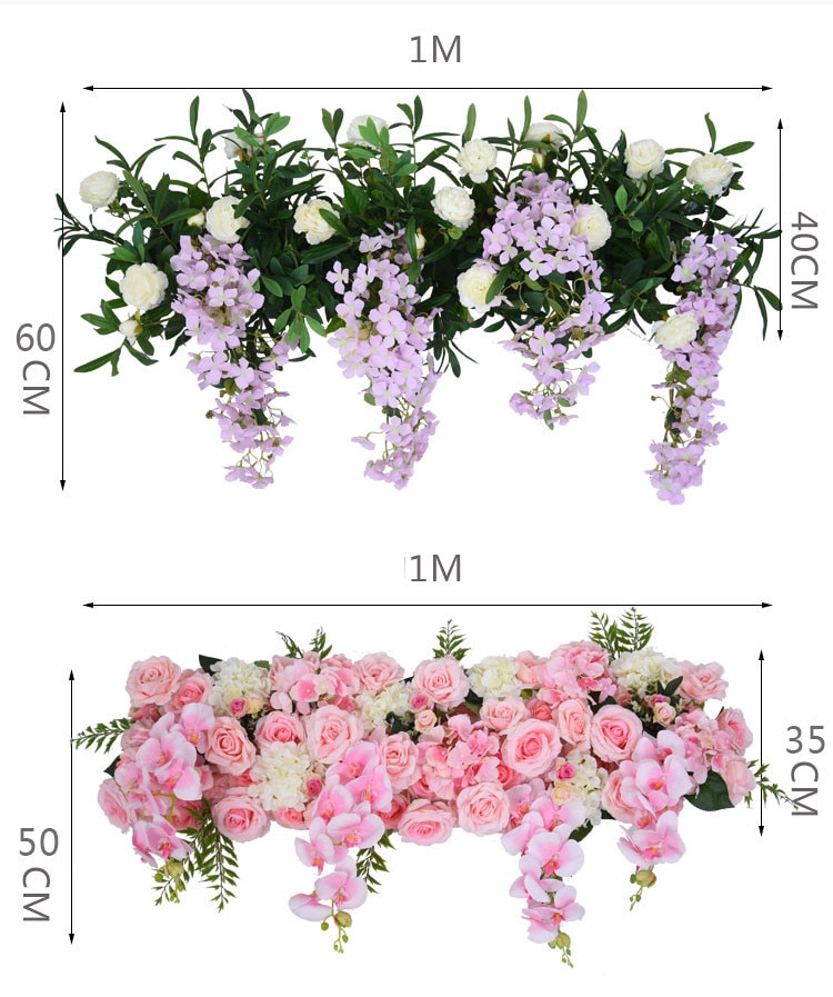 horizontal flower arrangement for a wall board2
