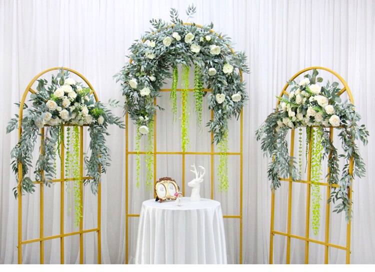 wedding arch with fake flowers7