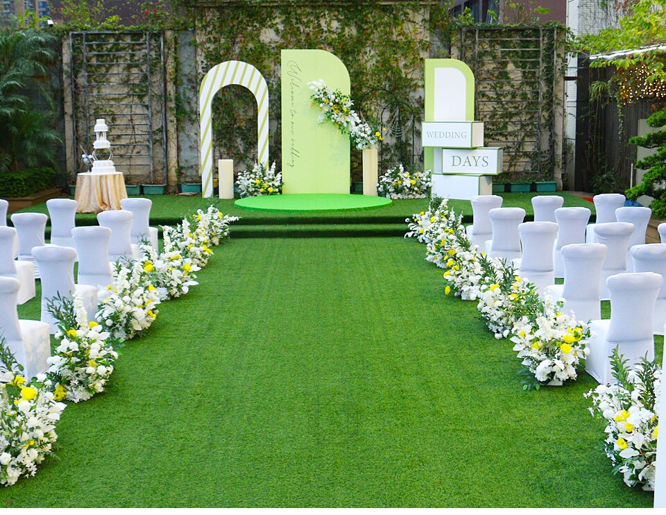 mint green wedding table runner