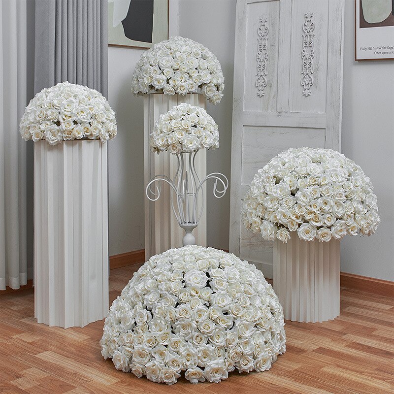 Floral arrangements for wedding circle arch