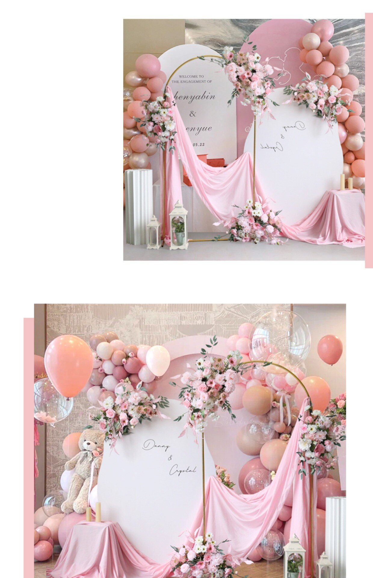 peach color wedding decorations7
