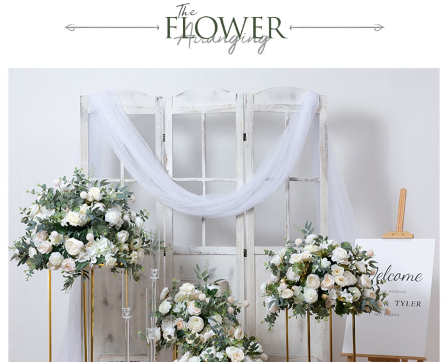 horizontal style flower arrangement