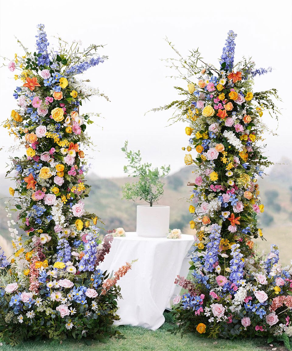 dried flower wedding bouquet