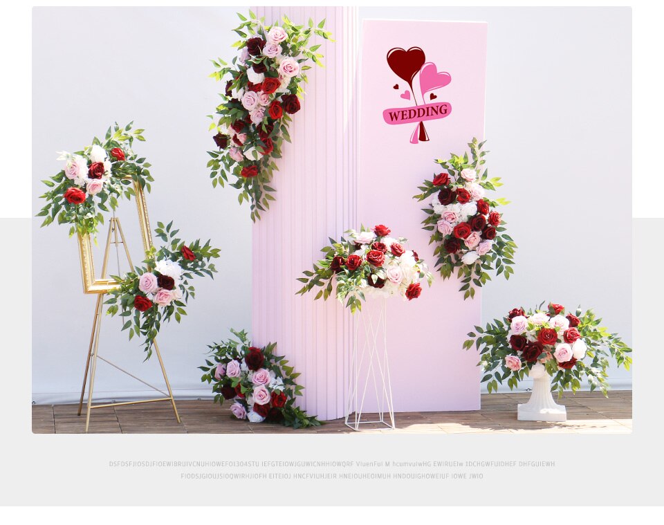 black white and pale pink flower arrangements2